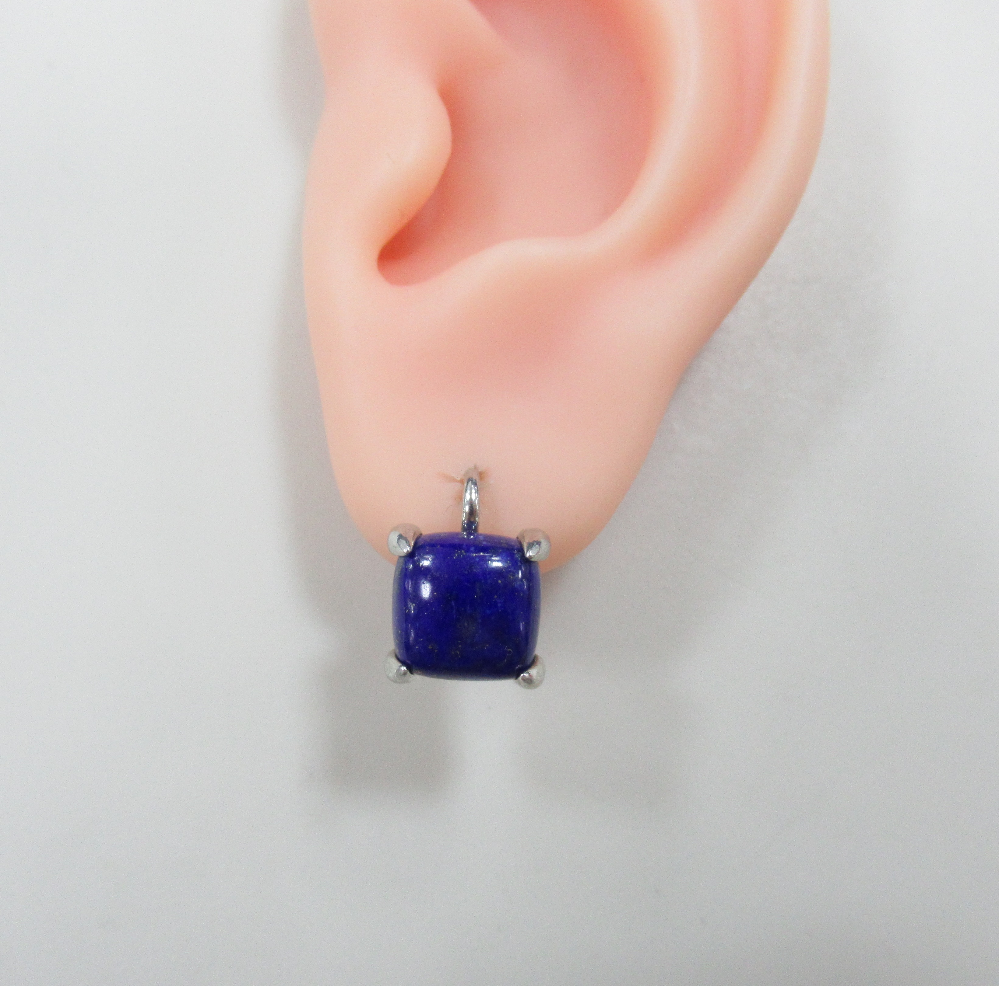 Серебряные серьги с лазуритами